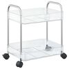 vidaXL geymsluvagn tveggja h&aelig;&eth;a gagns&aelig; 37x28x43,5 cm akr&yacute;l
