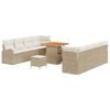 vidaXL Gar&eth;s&oacute;fa sett me&eth; p&uacute;&eth;i 11 pcs Drapplita&eth;ur p&oacute;l&yacute;rattan