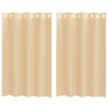 vidaXL Voile Gluggatj&ouml;ld me&eth; Grommets 2 stk Sand