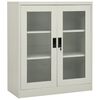 vidaXL Skrifstofusk&aacute;pur Lj&oacute;sgr&aacute;r 90x40x105 cm St&aacute;l