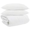 vidaXL R&uacute;mfatasett me&eth; kodda 3 pcs Hv&iacute;tt D&uacute;nfja&eth;rir