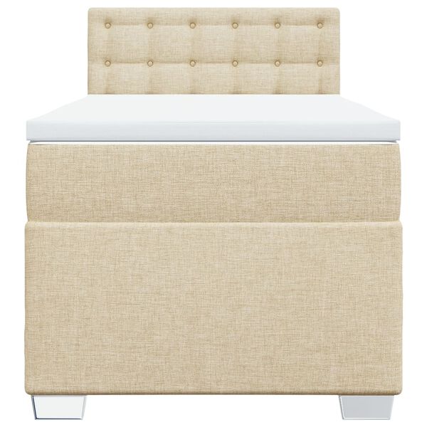 vidaXL H&oacute;lfa&eth; Springr&uacute;m me&eth; D&yacute;nu Rj&oacute;ma 90x200 cm Tauefni