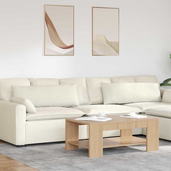 vidaXL Sófapúðar 2 pcs Rjómalitur 120 x 40 cm Korduroy efni