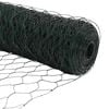 vidaXL Gir&eth;ingarp&oacute;stur Gr&aelig;nn 100 x 1,4 m (50 mm net) St&aacute;l og PVC