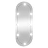 vidaXL Veggspegill me&eth; LED lj&oacute;sum 30x70 cm Gler Spor&ouml;skjulaga