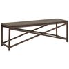 vidaXL Gar&eth;bekkur 120 cm P&oacute;l&yacute;rattan Br&uacute;nn