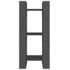 vidaXL Bókaskápur/Skilrúm Grátt 41x35x91 cm Gegnheil Fura