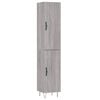 vidaXL H&aacute;r Sk&aacute;pur Gr&aacute;r Sonoma 34,5x34x180 cm Samsettur Vi&eth;ur