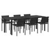 vidaXL Utandyra h&uacute;sgagna sett 7 pcs Svartur og Anthracite Vefna&eth;ur