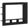 vidaXL Sj&oacute;nvarpssk&aacute;pur Sv&ouml;rt eik 152 x 22 x 113 cm Samsettur vi&eth;ur