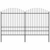 vidaXL Gar&eth;gir&eth;ing me&eth; spj&oacute;ttoppi &uacute;r st&aacute;li 359x200 cm sv&ouml;rt