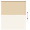 vidaXL R&uacute;llugard&iacute;nur Blackout Beige 130x150 cm Efni Breidd 126,6 cm