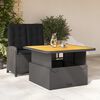 vidaXL 2 stykki gar&eth;bor&eth;stofusett me&eth; p&uacute;&eth;um Black Poly Rattan