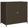 vidaXL Geymslusk&aacute;pur fyrir Gar&eth; Br&uacute;nn 83x45x76 cm P&oacute;l&yacute;rattan