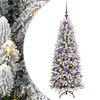 vidaXL Gervi j&oacute;latr&eacute; me&eth; 150 LED Hv&iacute;tt 120 cm PVC, Plast, St&aacute;l og PE