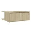 vidaXL S&oacute;fabor&eth; Sonoma Eik 80x80x31 cm Samsettur Vi&eth;ur