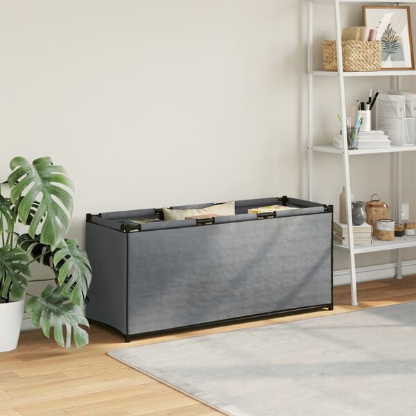 vidaXL Geymslubox Gr&aacute;r 105x34,5x45 cm Efni