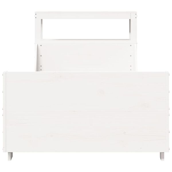 vidaXL R&uacute;mgrind &aacute;n D&yacute;nu Hv&iacute;t 100x200 cm Gegnheil Fura