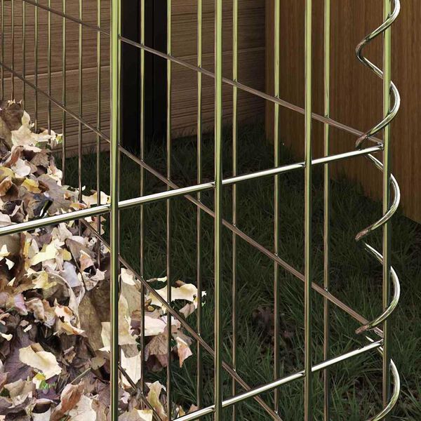 vidaXL Kompostari Grár Stál