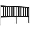 vidaXL H&ouml;f&eth;agafl fyrir R&uacute;m Svartur 186x6x101 cm Gegnheil Fura
