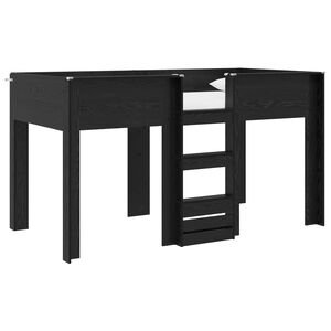 vidaXL R&uacute;mg&oacute;&eth;ur kojur fyrir b&ouml;rn me&eth; d&yacute;nu Svartur Eik 100 x 200 cm