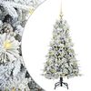 vidaXL Gervi hengdu j&oacute;latr&eacute; me&eth; 150 LED Hv&iacute;tt 120 cm PE og PVC
