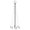 vidaXL Jólatré með Jarðfestingum 108 Litrík LED Ljós 180 cm