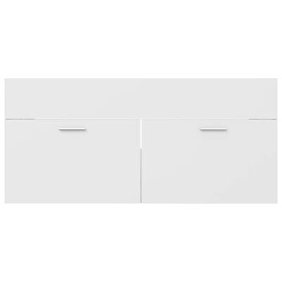 804674 vidaXL Sink Cabinet White 100x38,5x46 cm Chipboard