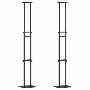vidaXL S&yacute;ningarskj&aacute;r 2 pcs Svartur 30 x 23,5 x 210 cm St&aacute;l