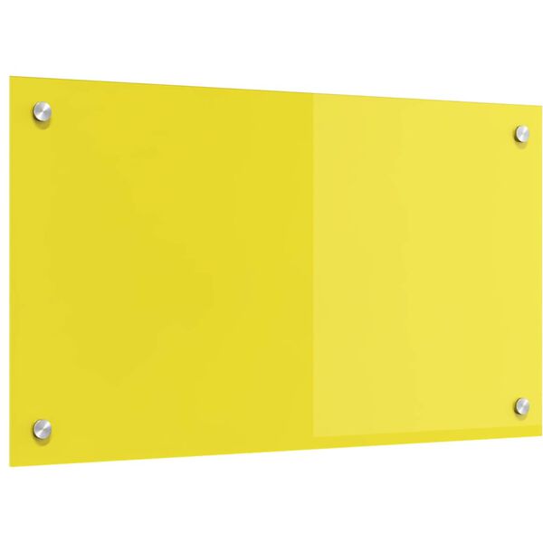 vidaXL Eldhús Backsplash Gulur 70 x 40 x 0,6 cm hertuð gler