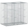 vidaXL Gabion h&aelig;kka&eth; r&uacute;m Silfur