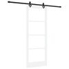 vidaXL Rennidyr Hv&iacute;tt 83 x 211 cm Gegnheil fura og gler