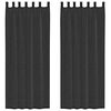 vidaXL Voile Gard&iacute;nur me&eth; Tab Top 2 stk Svart