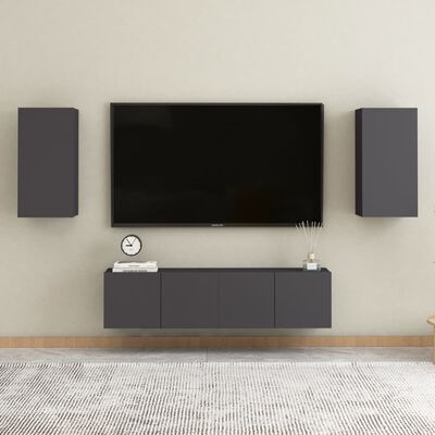 803330 vidaXL TV Cabinet Grey 30,5x30x60 cm Chipboard
