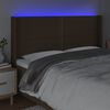 vidaXL LED H&ouml;f&eth;agafl 183x16x118/128 cm D&ouml;kkbr&uacute;nt Efni