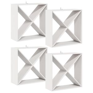 vidaXL V&iacute;nrakki 4 pcs Hv&iacute;tt 62 x 25 x 62 cm Solid furuhikk