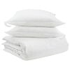 vidaXL R&uacute;mfatasett me&eth; kodda 3 pcs Hv&iacute;tt D&uacute;nfja&eth;rir