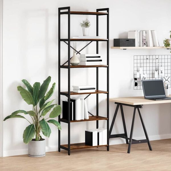 vidaXL Hilla Rau&eth;-eik 40 x 30 x 85 cm Samsettur vi&eth;ur