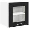vidaXL Vegghengdur sk&aacute;pur Svartur Eik 40 x 31 x 40 cm Samsettur vi&eth;ur