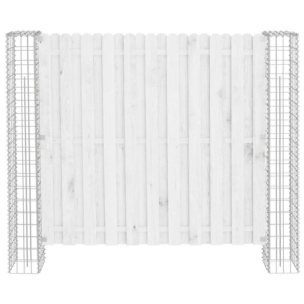 vidaXL Gir&eth;ingarp&oacute;stur 2 pcs Silfur 20 x 20 x 190 cm metal