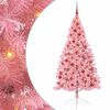 vidaXL Gervi fyrirfram l&yacute;stum j&oacute;latr&eacute; me&eth; 300 LED Bleikur 180 cm PVC