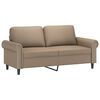 vidaXL 2-S&aelig;ta S&oacute;fi Cappuccino 140 cm Gervile&eth;ur