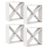 vidaXL V&iacute;nrakki 4 pcs Hv&iacute;tt 62 x 25 x 62 cm Solid furuhikk