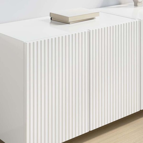 vidaXL Sj&oacute;nvarpsveggsk&aacute;pur Vegghengt H&aacute;gloss hv&iacute;tur 59,5 x 31 x 40 cm