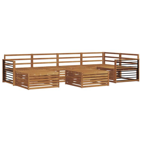 vidaXL &Uacute;ti s&oacute;fasett 7 pcs N&aacute;tt&uacute;rulegur