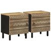 vidaXL R&uacute;msk&aacute;par 2 stk Svartur 40x33,5x46 cm Solid gr&oacute;ft vi&eth;ar Mang&oacute;