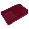 vidaXL Anti-Slip Faux Rabbit Fur Blanket Olite 4 pcs Bordeaux Rau&eth;ur