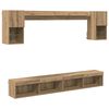 vidaXL Sj&oacute;nvarp vegg einingar me&eth; LED me&eth; led 6 pcs Artisan Eik