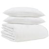 vidaXL Vetrar s&aelig;ng me&eth; kodda 3 pcs Hv&iacute;tt D&uacute;nfja&eth;rir