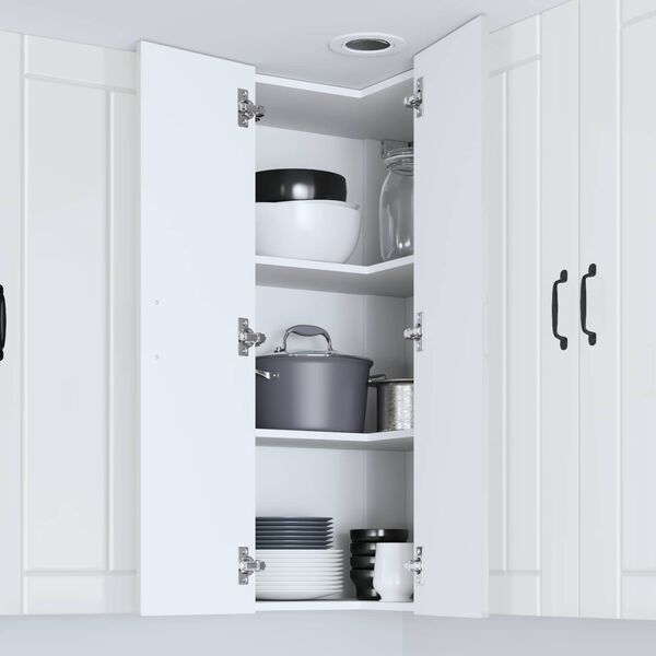 vidaXL Eldh&uacute;s sk&aacute;pur H&aacute;gloss hv&iacute;tur 57 x 57 x 100 cm Samsettur vi&eth;ur